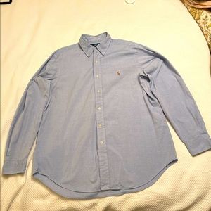 Ralph Lauren classic fit blue button down mens large